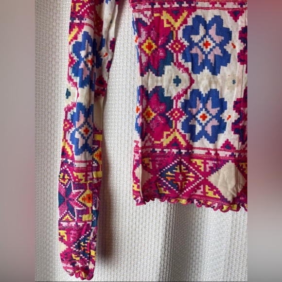 SALE🎉FP MOVEMENT Printed High Jump Long Sleeve / Fair Isle Magenta / XS - Picture 5 of 14